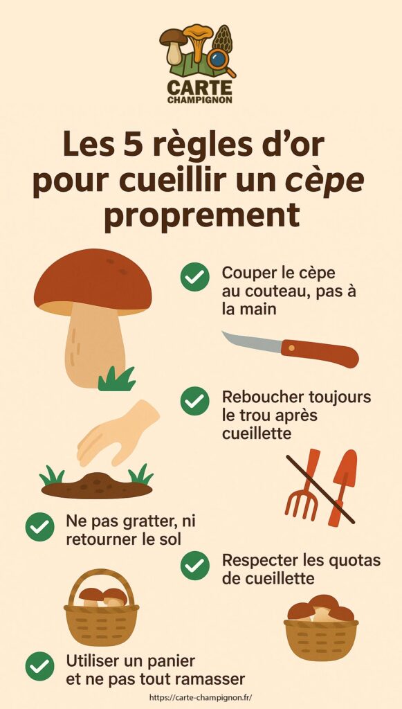 cueillir un cepe proprement